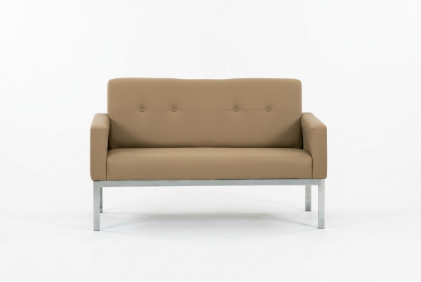 Crème-zwee-Lëtzebuerg Sëtzgeleeënheet Büro Miwwelen Gepolstert Sofa Holzstruktur Textil Ariichtung