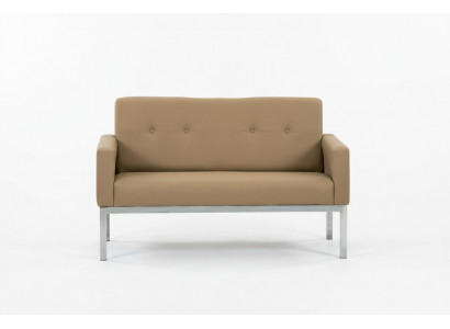 Crème-zwee-Lëtzebuerg Sëtzgeleeënheet Büro Miwwelen Gepolstert Sofa Holzstruktur Textil Ariichtung