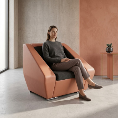 Orangen Luxus Still Arbeitssall Gepolstert Miwwel Designer Bürosstill