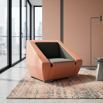 Orangen Luxus Still Arbeitssall Gepolstert Miwwel Designer Bürosstill