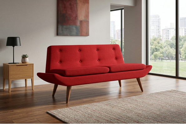 Roude Zweisëtzer Büro Miwwelen Designer Luxus Polstersofa Miwwelen