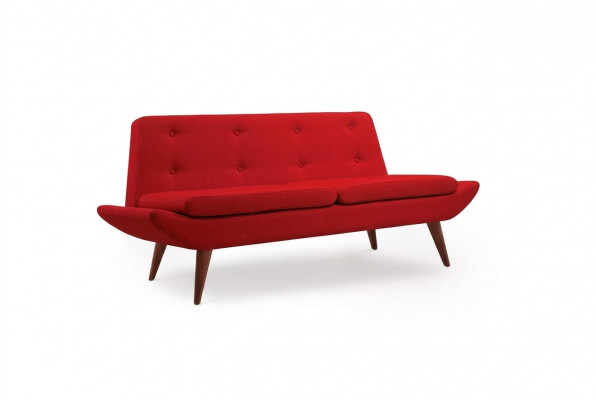 Roude Zweisëtzer Büro Miwwelen Designer Luxus Polstersofa Miwwelen