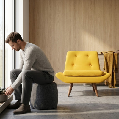Sessell Modernen Design Büro Miwwelen Luxus Sëtz Neie Gepolsterten Sessell