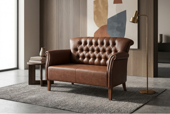 Chesterfield Zweisitzer Büro Sëtzpolster Luxus Design