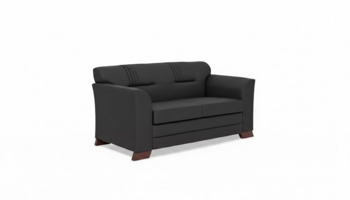 Schwaarzen Zweisëtzer Modern Büro Miwwelen Gepolstert Sofas Aarbechtszëmmer