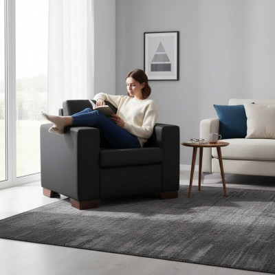 Sëtz Bürosmiewelen Luxus Schwaarz Sëtz Modern Gepolstersaëtz Schaffzëmmer
