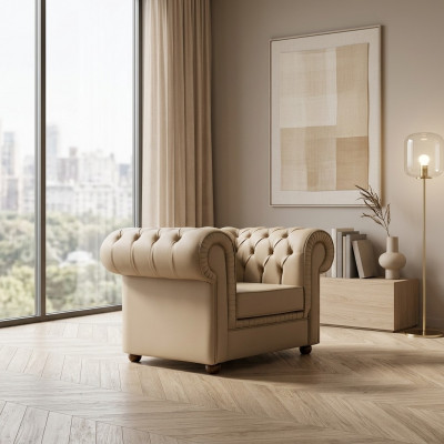 Chesterfield Fauteuil Luxus Büro Miwwelen Eenzel Polstersëtz Modern