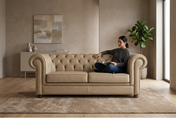 Chesterfield Duebelsëtz Büromiwwel Luxus Aarbechtszëmmermiwwel Polstersofa