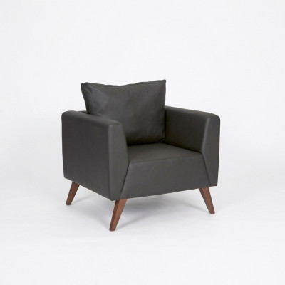 Schwaarze Sessel Design Polster Sëtz Aarbechtsraum Büro Office Nei