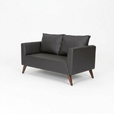 Stilvollen Zweesëtzer Modern Schwaarz Couch Aarbechtszëmmermöbel Büro