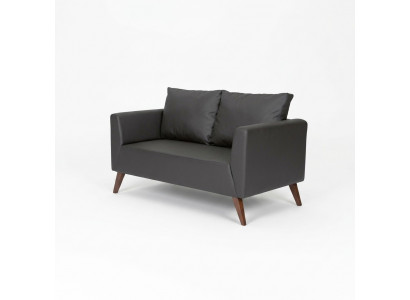Stilvollen Zweesëtzer Modern Schwaarz Couch Aarbechtszëmmermöbel Büro
