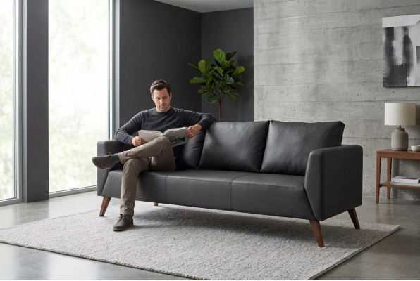 Designer Canapé Schwaarz Canapé Büro Miwwelen Luxus Aarbechtszëmmer Miwwelen