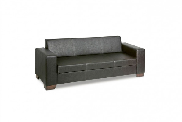 Schwaarze Büro Dräisëtzer Aarbechtszëmmer Sofa Luxus Canapé Polstermiwwel