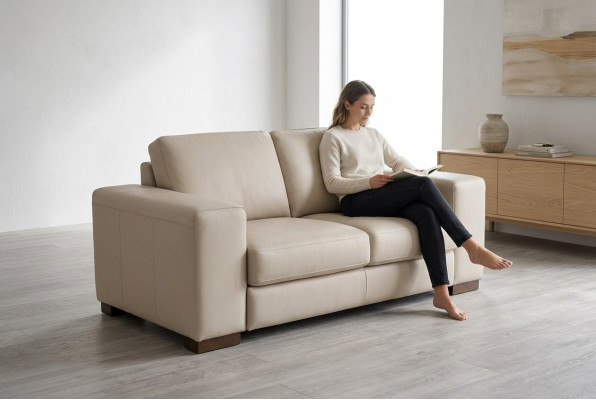 Wäisse Luxus-Zweisëtzer Couch Modern Aarbechtszëmmer Miwwelen Stil Sofas