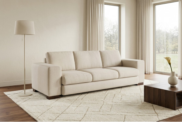 Wäisse dräisëtzegen Textilsofa Nei Designer Couche Aarbechtszëmmer Miwwelen