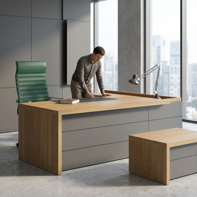 Designer Büro Eckschrëff Dëscher Chefdëscher Aarbechtszëmmermiwwelen