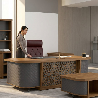 Aarbechtsdësch Bürosmiwwelen Designer Chefdësch Modern Office Miwwelen