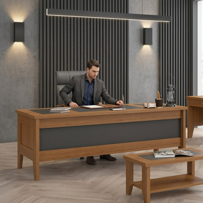 Schreifdësch Holz Dësch Aarbechtszëmmer Aarbechtsdësch Bürosméibelen 200x90