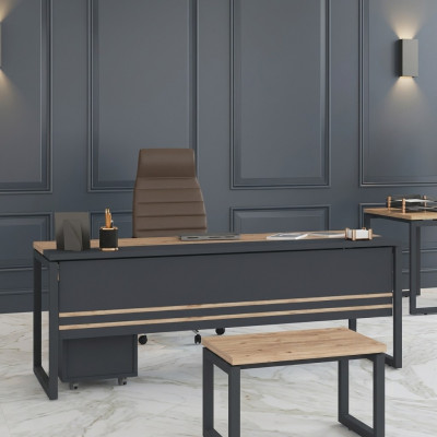 Bürosmiwwel Schreifdësch Aarbechtsraum Brong Dësch Neidesign Dëscher