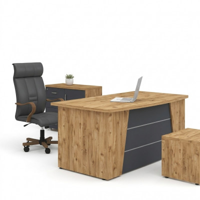 Schreifdësch Büro Miwwelen Aarbechtszëmmer Holz Computerdësch Office Dësch
