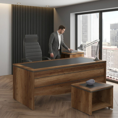 Aarbechtsraum Schreifdësch Holz Büro Schreifdësch Büro Miwwelen Chefschreifdësch