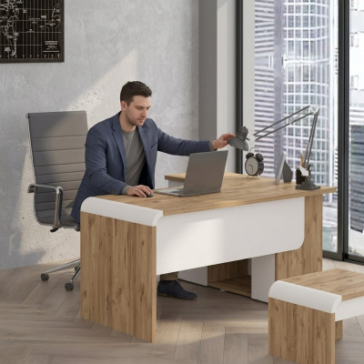 Brongen Eckschrëftschaufscht Büro-Miwwelen Design Schreifdësch Chef-Schreifdësch