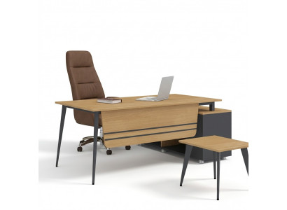 Bürosdësch Aarbechtszëmmer Büro Miwwelen Eckschreifdësch Miwweldesign Holz