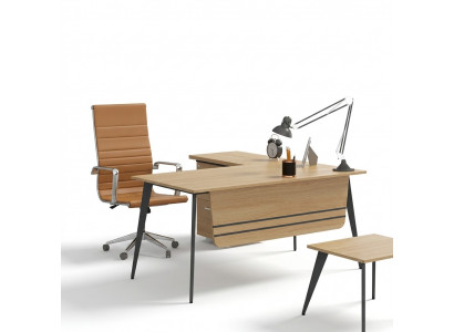 Büro Holzmiwwelen Eckschreifdësch Designer Aarbechtsdësch Office Dësch