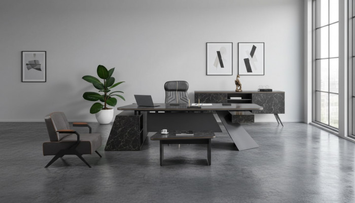 Aarbechtszëmmermiwwele, Bürosmöbelkollektioun, Aarbechtsplazset, Schreifdësch, Nei