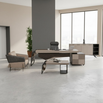 Luxus Aarbechtszëmmer Eckschreifdësch Designer Miwwelen Bürosmiwwelen Dëscher Schreifdësch
