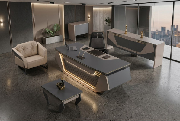 Designer Couchtisch Holz Arbechtszëmmer Neit Büro Ariichtung Dësch