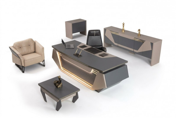 Designer Couchtisch Holz Arbechtszëmmer Neit Büro Ariichtung Dësch