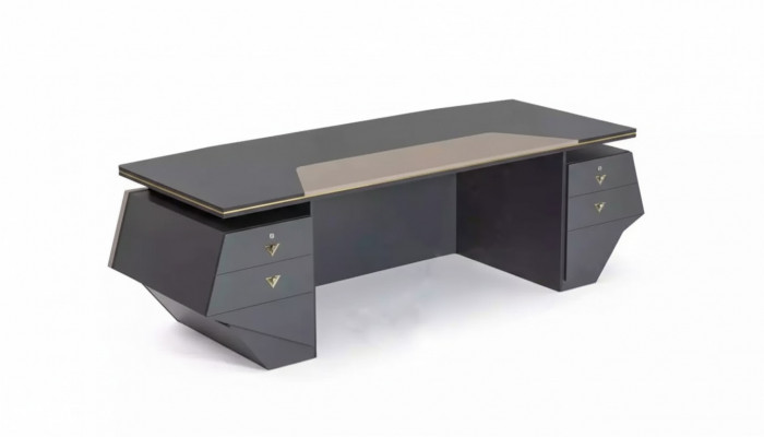 Luxus Chefschreibtisch Dësch XXL 260x100 Designer Ariichtung Modern Dëscher