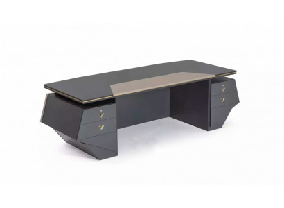 Luxus Chefschreibtisch Dësch XXL 260x100 Designer Ariichtung Modern Dëscher