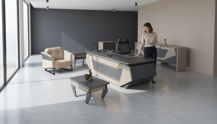 Büroschränk Aarbechtszëmmer Modern Designer Regaler Akteschief Büro Miwwelen