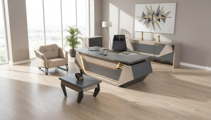 Büroschränk Aarbechtszëmmer Modern Designer Regaler Akteschief Büro Miwwelen