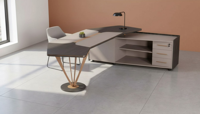 Wénkelschreibtisch Bürosmiwwel Büro Luxus Miwwel Modern Dësch Neiw