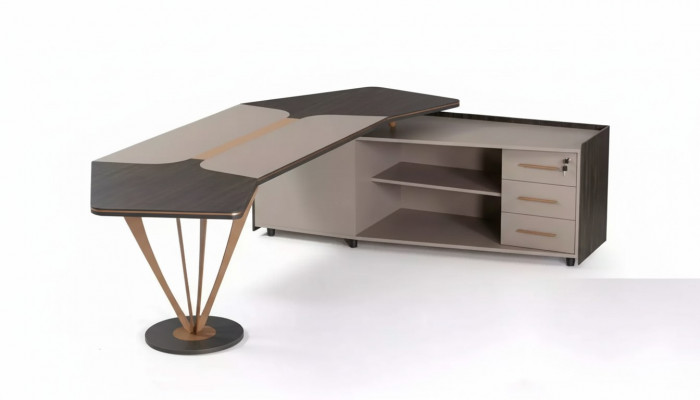 Wénkelschreibtisch Bürosmiwwel Büro Luxus Miwwel Modern Dësch Neiw