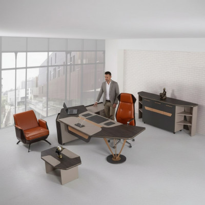 Modernen Designer-Couchtisch, Aarbechtszëmmer, Luxusmiwwelen, Neien Dësch