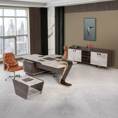 Luxus Holzcouchtisch Aarbechtszëmmer Büro Miwwelen Modern Designer Nei