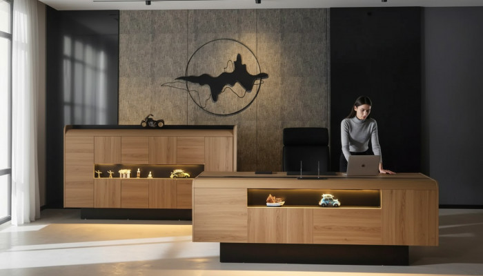Designer Holzbureau Aarbechtszëmmer Miwwelen Luxus Dëscher Büro Neien
