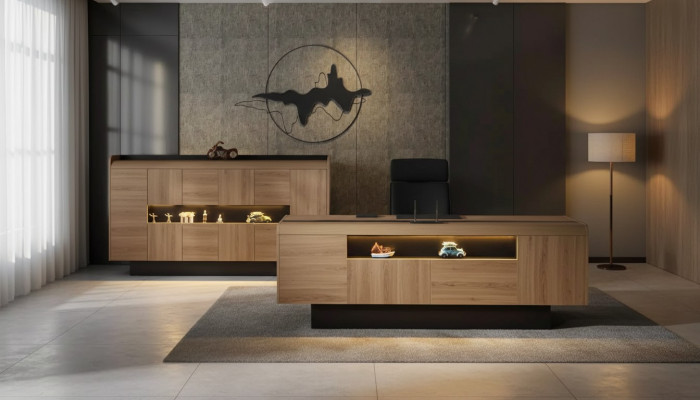Designer Holzbureau Aarbechtszëmmer Miwwelen Luxus Dëscher Büro Neien