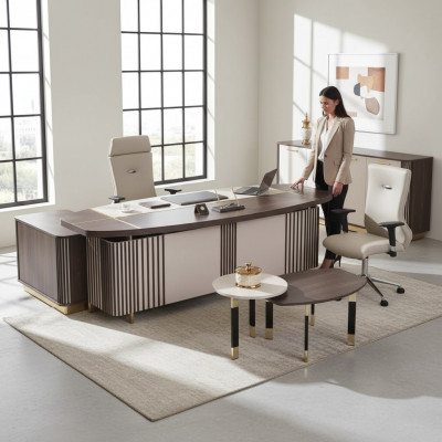 Modern Aarbechtszëmmer Ariichtung Büro Miwwelen Designer Office Miwwelen 3 Stéck