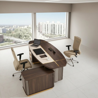 Ovale Schreifdësch Dësch 250x165 Luxus Dëscher Eckschreifdëscher Büro Miwwelen