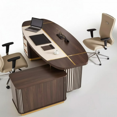 Ovale Schreifdësch Dësch 250x165 Luxus Dëscher Eckschreifdëscher Büro Miwwelen