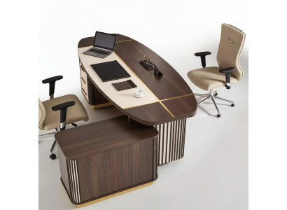 Ovale Schreifdësch Dësch 250x165 Luxus Dëscher Eckschreifdëscher Büro Miwwelen