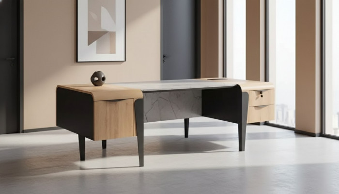 Modernen Heemschaffbueroscheffsdësch Heemschaffbuerosmëttelen Büro Luxus Dësch