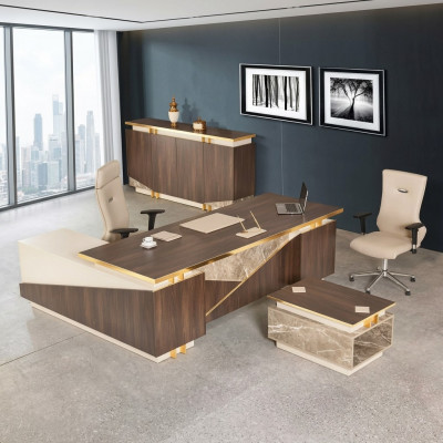 Couchtisch Aarbechtszëmmer Büro Miwwelen Holz Luxus Dësch Nei Designer Miwwelen