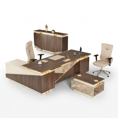 Couchtisch Aarbechtszëmmer Büro Miwwelen Holz Luxus Dësch Nei Designer Miwwelen
