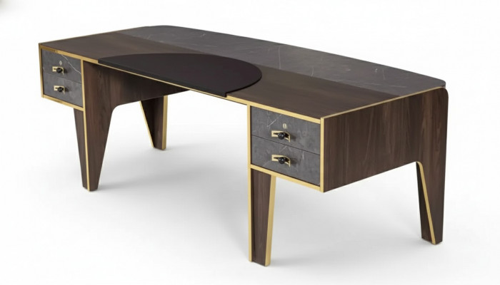 Schreifdësch mat Schief Büro Miwwelen Dësch Luxus Büro 220x95